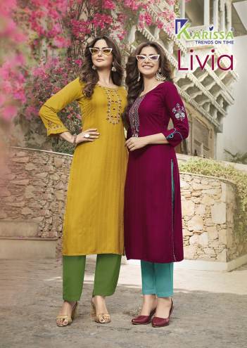 Livia By Karissa Designer Handwork Stylish Kurti Collection
